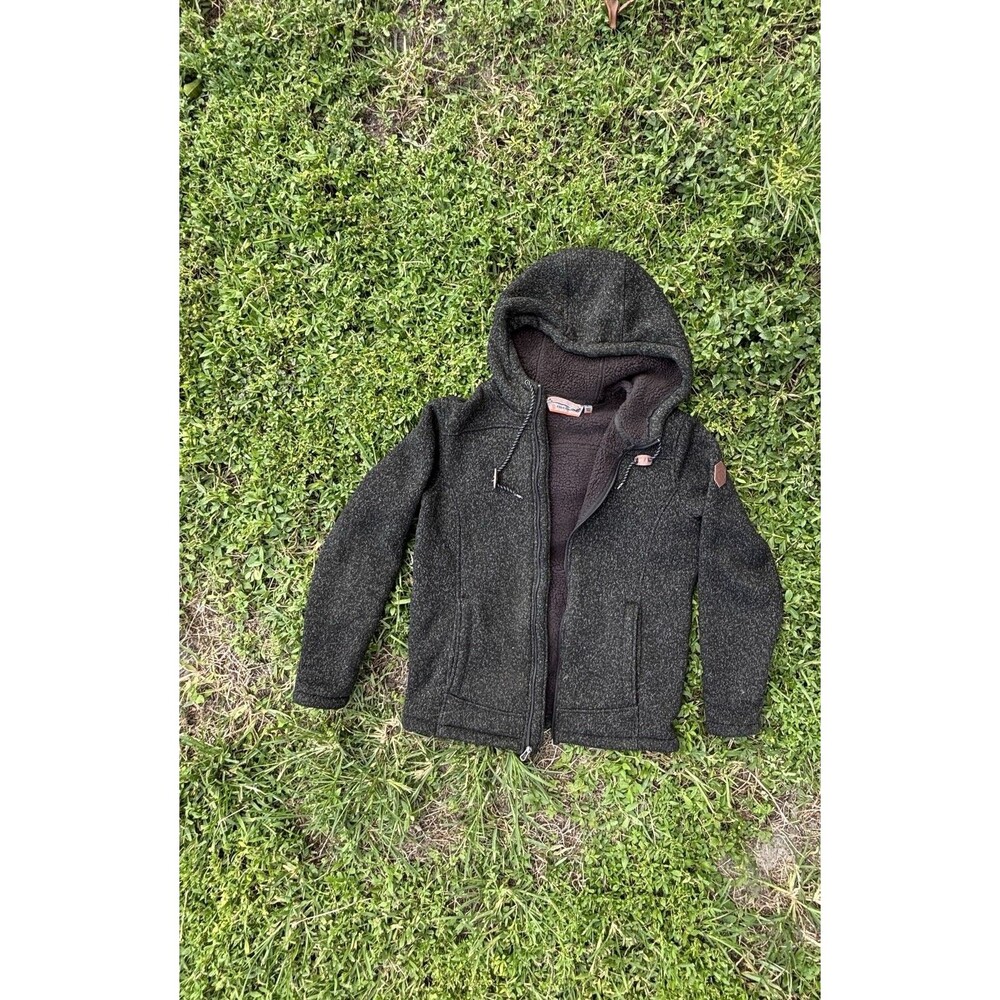 Free Country Fleece Lined Men's Jacket Sz Small Dark Grey